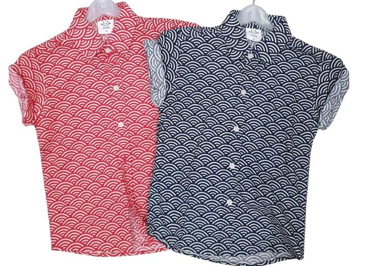 Circle pattern shirt - red