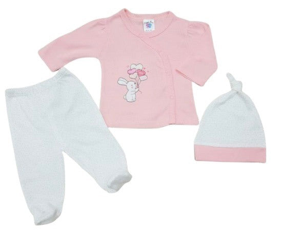 3 piece set - Bunny/hearts